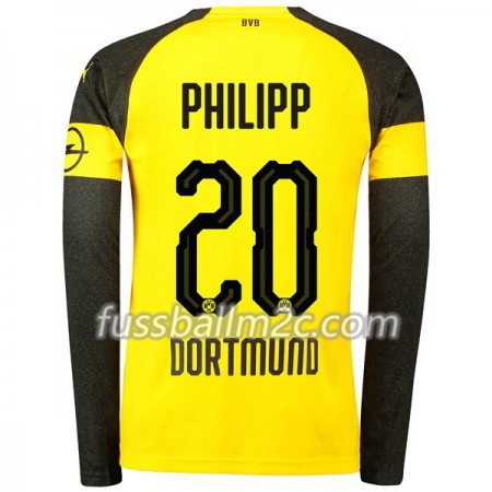 Fußballtrikots Borussia Dortmund Philipp 20 Heim Trikotsatz 2018-2019 Langarm